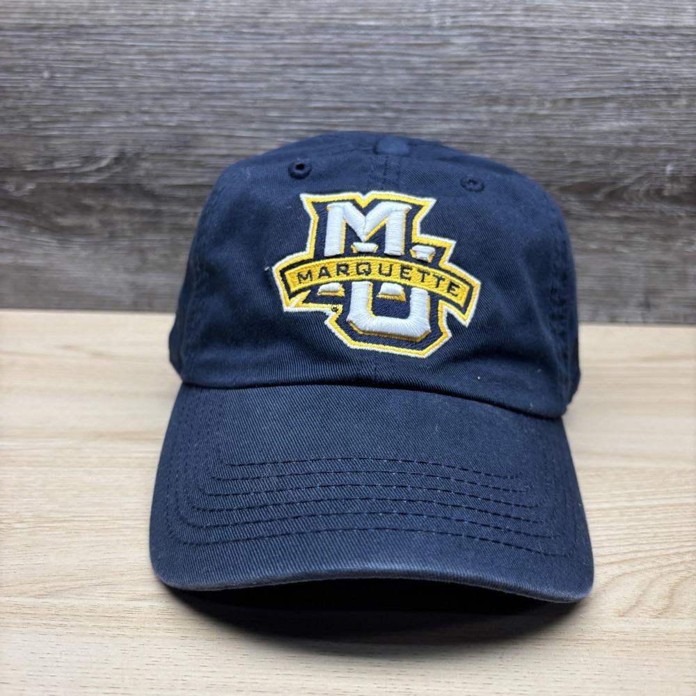 Marquette Golden Eagles Hat Cap Strap Back Mens Navy NCAA Basketball Dad